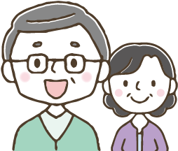 おばあさんと若い女性のイラスト